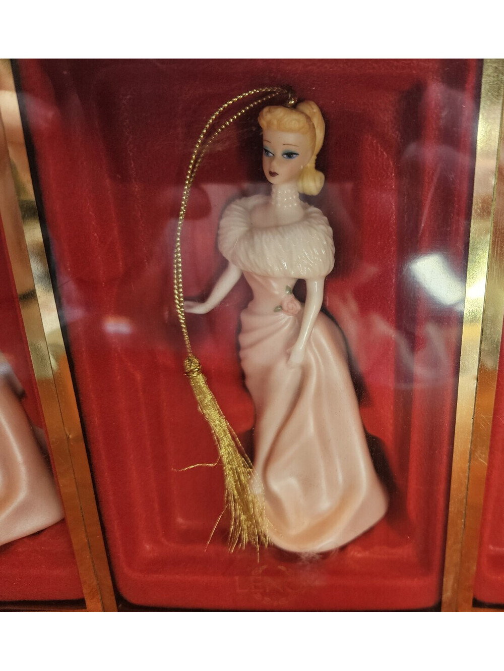 1st Annual New Lenox 2003 Barbie Enchanted Evening Ornament Blonde Porcelain
